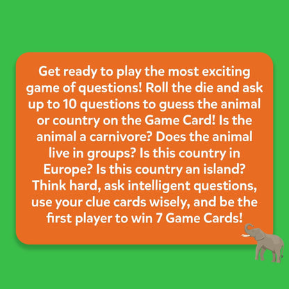 Guess in 10 Animals & Countries Combo, Perfect for Boys, Girls, Kids & Families Who Love Card Games, Educational Toys, Travel Games, Trivia, Gifts for Ages 6, 7, 8, 9, 10 & Up