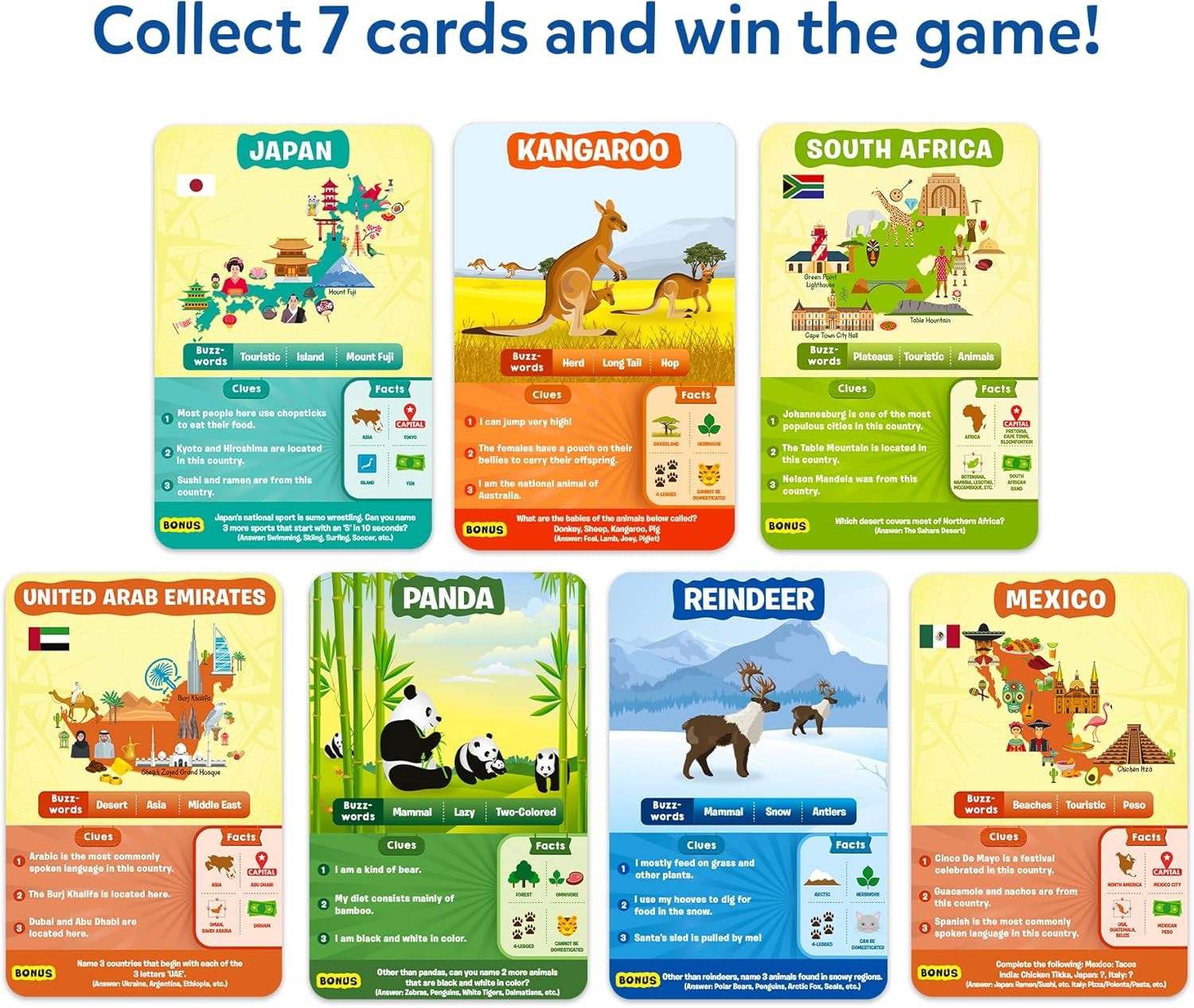 Guess in 10 Animals & Countries Combo, Perfect for Boys, Girls, Kids & Families Who Love Card Games, Educational Toys, Travel Games, Trivia, Gifts for Ages 6, 7, 8, 9, 10 & Up