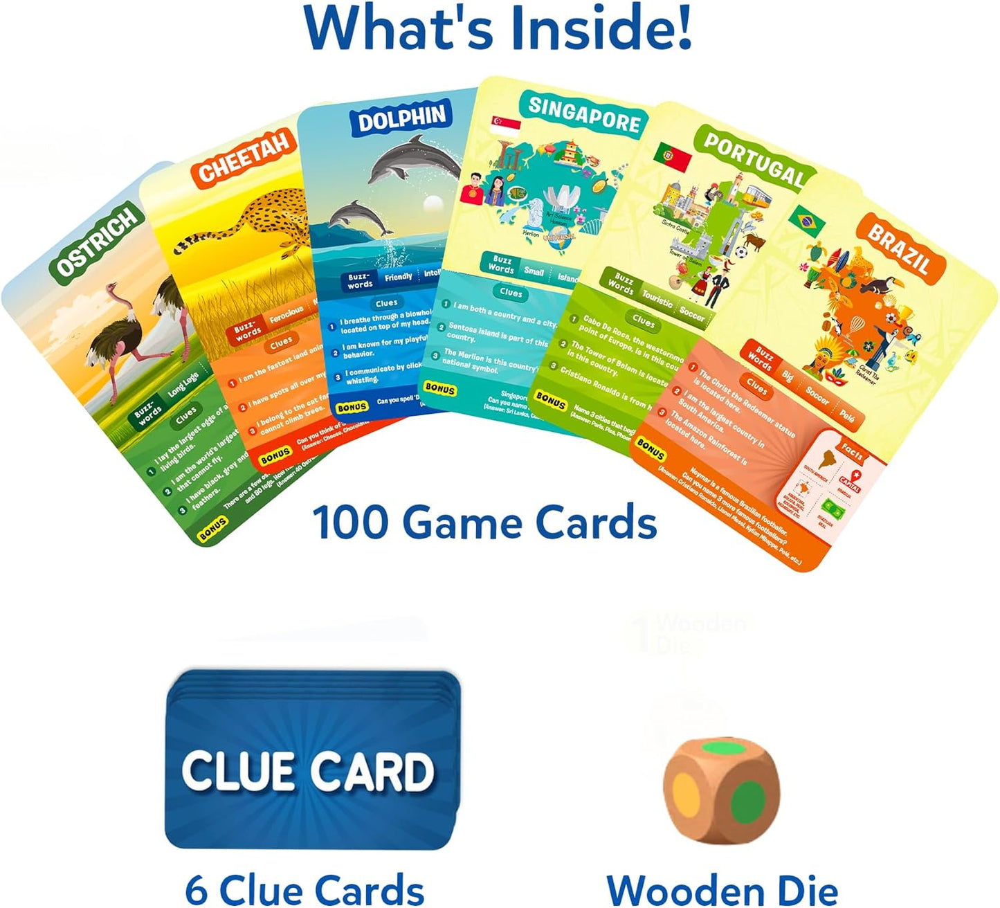 Guess in 10 Animals & Countries Combo, Perfect for Boys, Girls, Kids & Families Who Love Card Games, Educational Toys, Travel Games, Trivia, Gifts for Ages 6, 7, 8, 9, 10 & Up